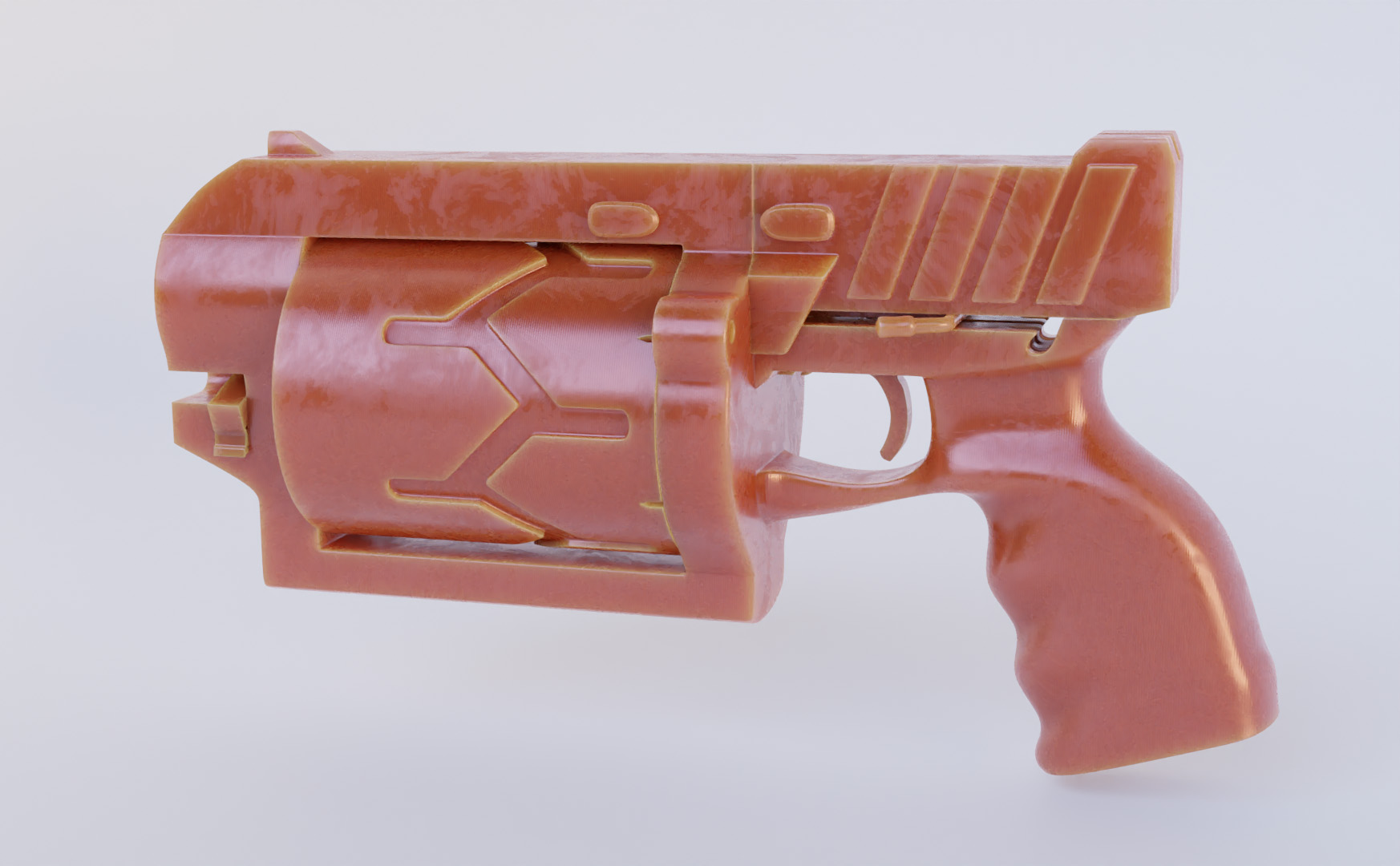 Printable Revolver 3D Model